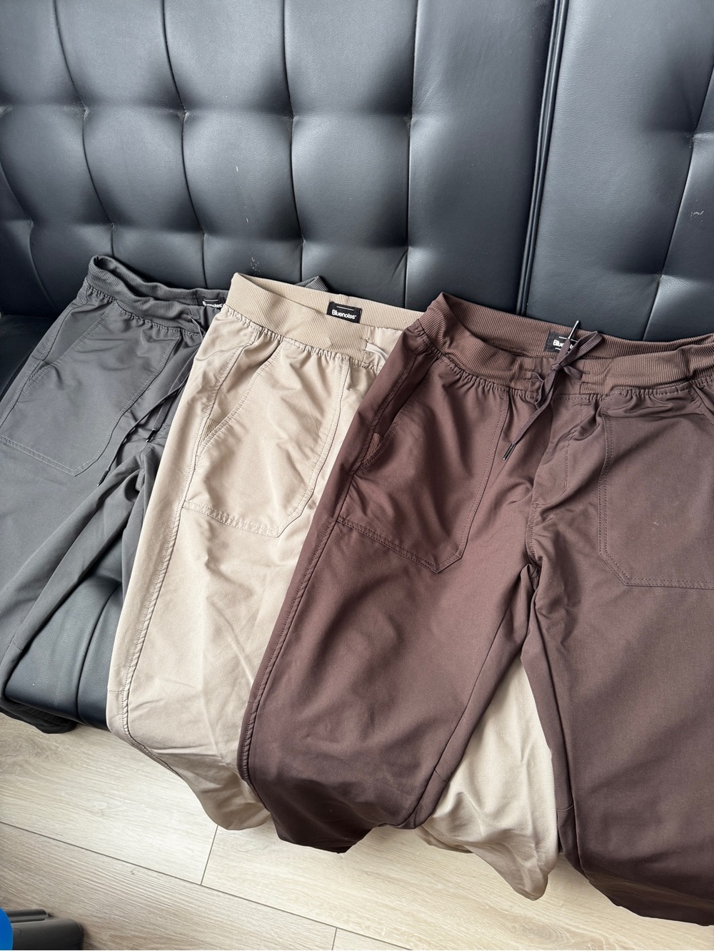 Men's Casual Drawstring Jogger Pants in Brown, Tan, Gray